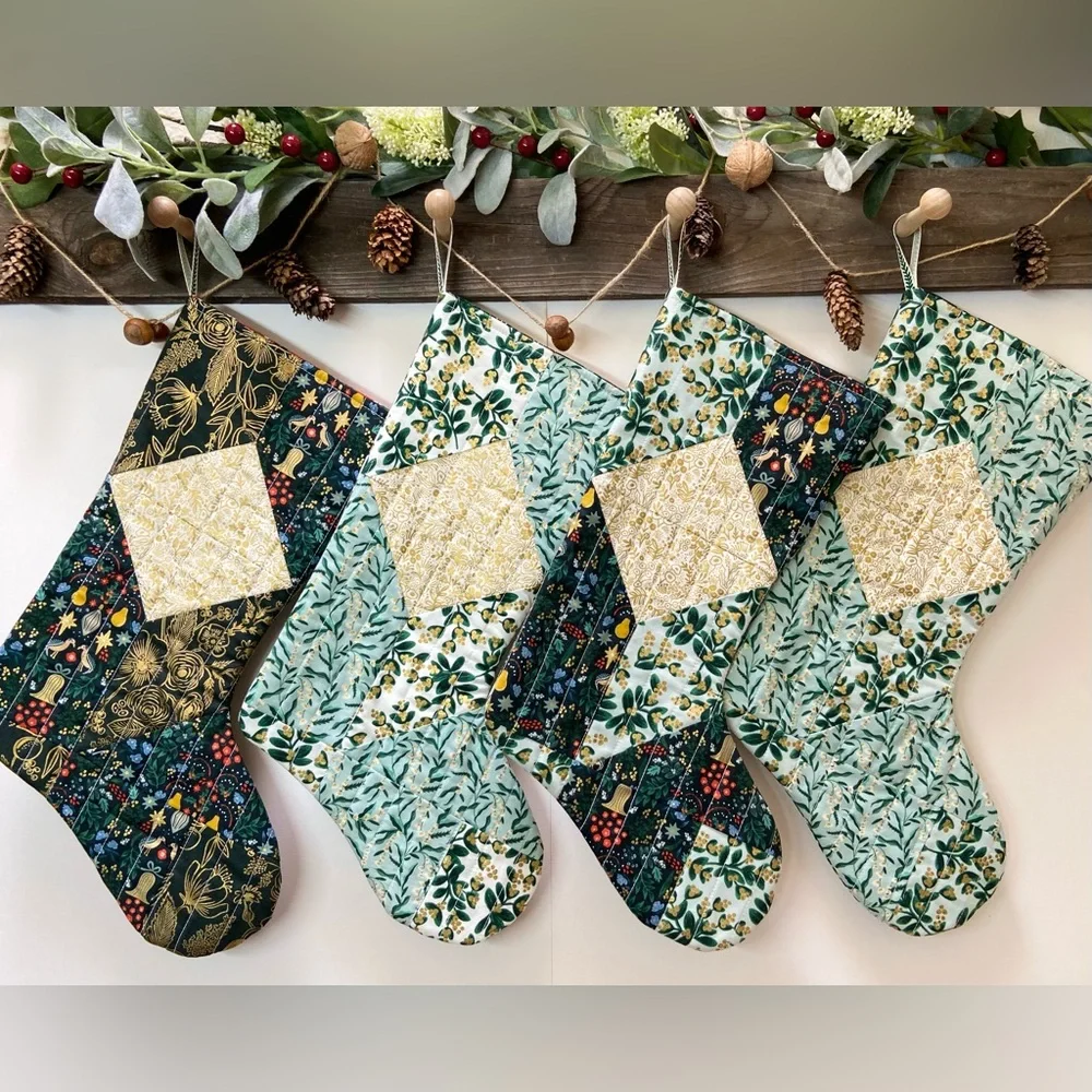 E- Handmade Rifle Paper Co. Quilted Stocking - Picture 2 of 5
